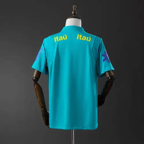 Camisa de Futebol 2021 Brasil Treino Azul Lago — view 2