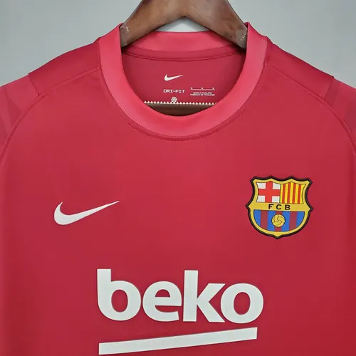 2021-2022 Barcelona Training Suit Red — view 3