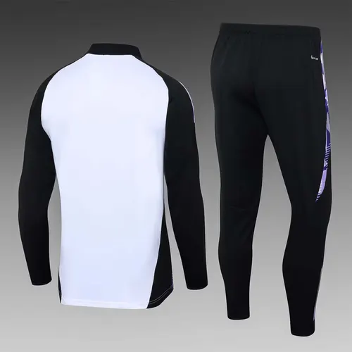 Ensemble de survêtement demi-traction Allemagne 2024-2025 Blanc Maillot — view 2