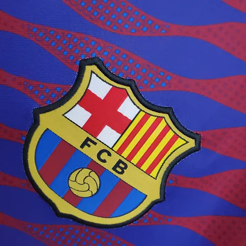 2021-2022 برشلونة بدلة تدريب أحمر وأزرق — view 5