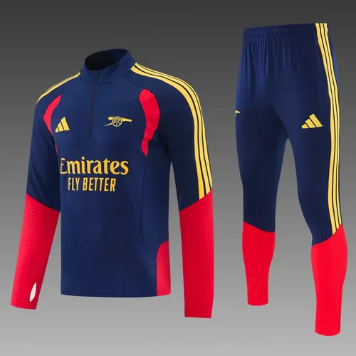 2026/2027 Arsenal Chándal de Entrenamiento Semi-Cuello Rojo Azul Camiseta de Fútbol 1:1 Calidad Tailandesa