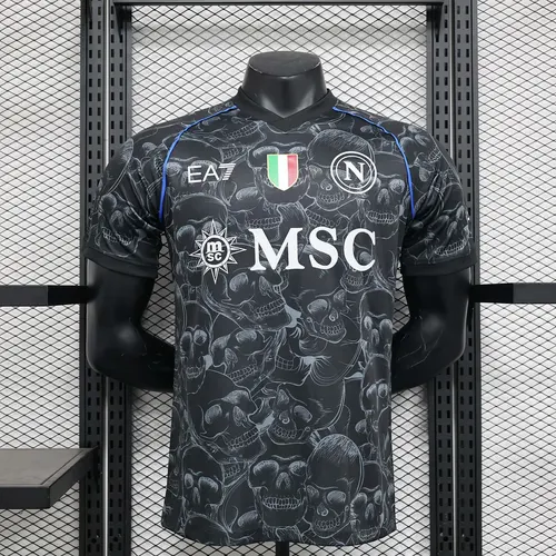 2023/2024 Player Version Napoli Halloween Special Edition Black Soccer Jersey AAA fan-grade