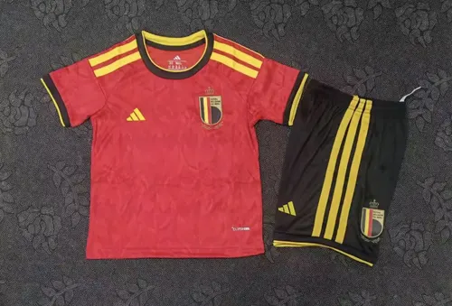 2026 Maillot Domicile Équipe Nationale de Belgique 1:1 Qualité Thaï Taille Enfant