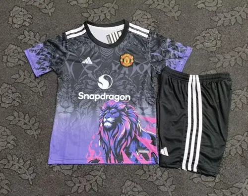 2025/2026 Manchester United Lion Training Suit Football Shirt AAA fan-grade Kids Size