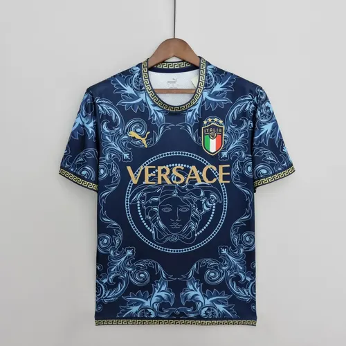 2022 イタリア 記念エディション ブルー サッカーシャツ — view 1
