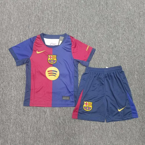 2025/2026 Barcelona Home No Spotify Football Jersey AAA fan-grade Kids Size