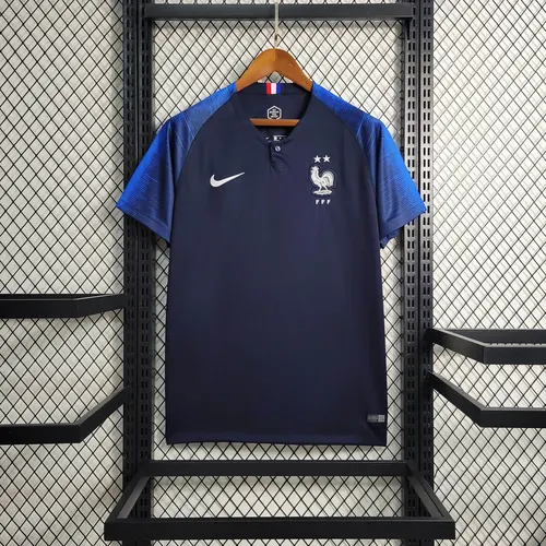 Maillot de foot domicile France 2018 Rétro AAA qualité fan — view 3