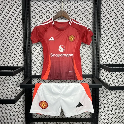 2024/2025 Manchester United Home Football Shirt AAA fan-grade Kids Size