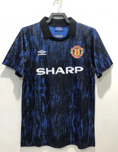 1993 Retro Manchester United blue Football Shirt AAA fan-grade