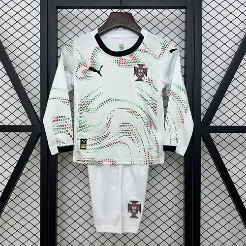2025 Portugal Away Long Sleeves Jersey AAA fan-grade Kids Size