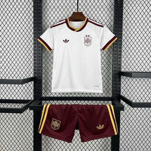 2026 Spain Auswärts Fußballtrikot 1:1 Thai-Qualität Kindergröße