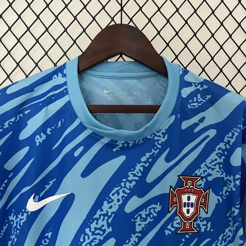 2024 Portugal Goalkeeper Football Shirt -Blue AAA fan-grade — view 9