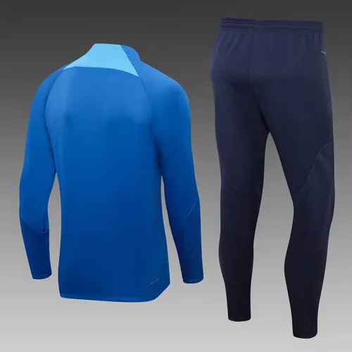 Conjunto de camiseta de fútbol de entrenamiento de media cremallera de Inglaterra 2022 Azul — view 2