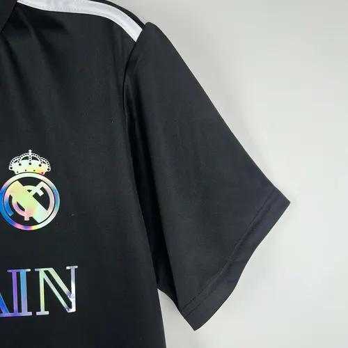 2023-2024 레알 마드리드 스페셜 에디션 블랙 축구 저지 — view 8