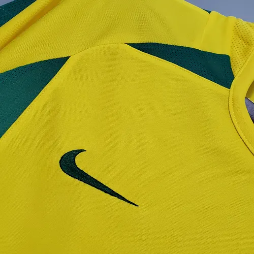 2002 Retro Brazil Soccer Jersey Home — view 4
