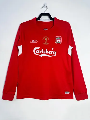 2004/2005 レトロ リバプール FC ホーム サッカージャージ 長袖 タイ品質