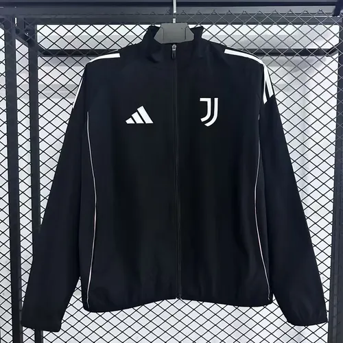 2025/2026 Juventus Windbreaker Black Jersey AAA fan-grade — view 1