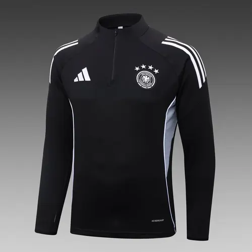 2025 Germany Half-Pull Training Suit Black Jersey Set — view 3