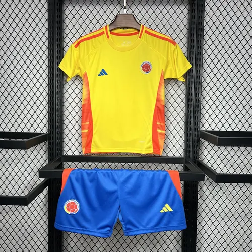 Maillot Domicile National Colombie 2024-2025 Qualité Thaï Taille Enfant