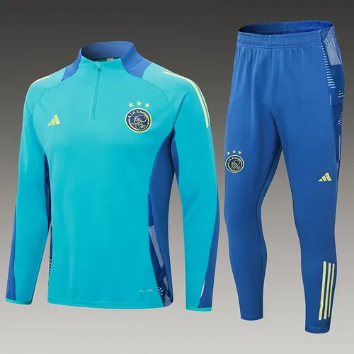 2024/2025 Ajax Half-Pull Training Suit Baby Blue Football Shirt AAA fan-grade Set