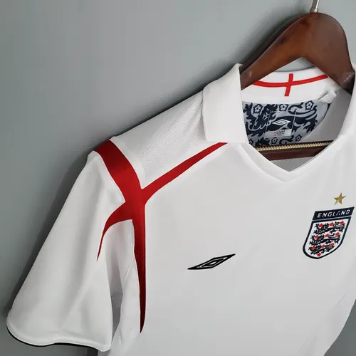 Camisa de Futebol Retro 2006 Inglaterra Casa 1:1 Qualidade Tailandesa — view 6