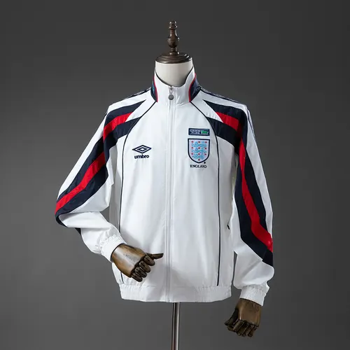 1998 England Windbreaker White Soccer Jersey AAA fan-grade