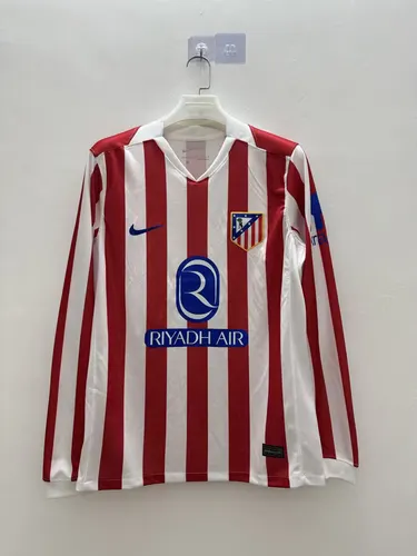 2025/2026 Long Sleeve Atletico Madrid Home Football Jersey AAA fan-grade