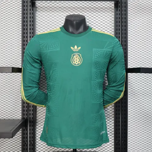 2025 Long Sleeve Player Version Mexico National Gold cup Version Green Football Shirt AAA fan-grade