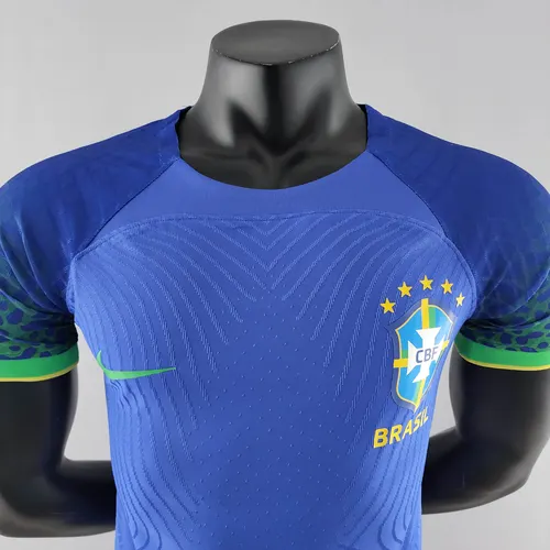 2022 FIFAワールドカップ プレイヤーバージョン ブラジル アウェイ サッカージャージ — view 3