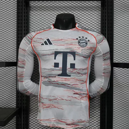 2025-2026 Long Sleeves Bayern Munich Away Player Version Football Shirt AAA fan-grade