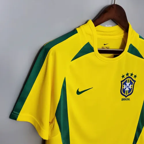 2002 Retro Brazil Soccer Jersey Home — view 6