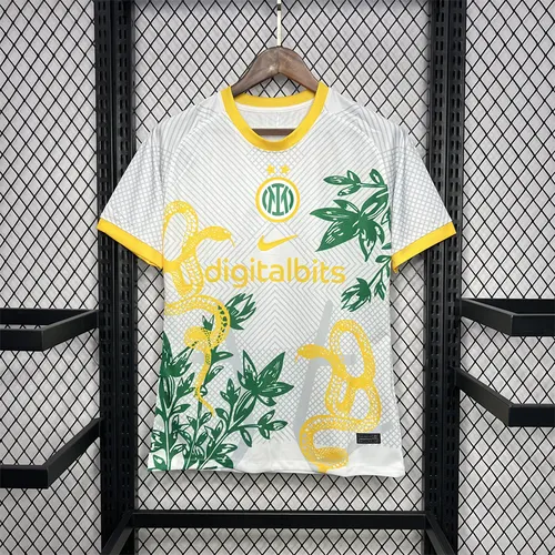 Camiseta de Fútbol Edición Especial Inter Milan Amarilla 2024/2025 Calidad Thai