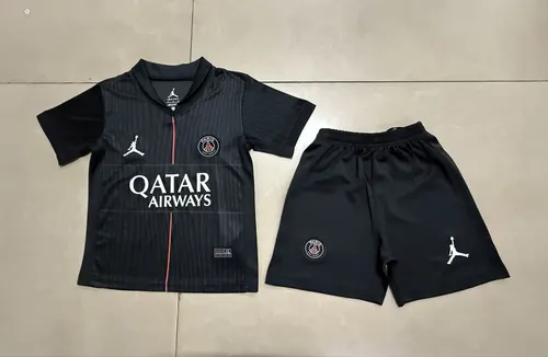 Camisa de Futebol Versão Jogador Paris Saint-Germain Quarto Fora 2025/2026 Qualidade Tailandesa Tamanho Infantil