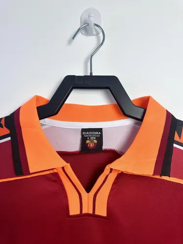 1998-1999 Retro Long Sleeve Roma Home Soccer Jersey AAA fan-grade — view 3