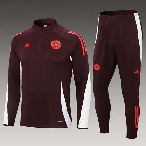 2024/2025 Bayern Munich Half-Pull Training Suit Deep purple Football Shirt AAA fan-grade Set