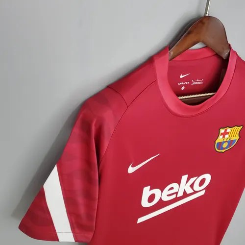 2021-2022 Barcelona Training Suit Red — view 5