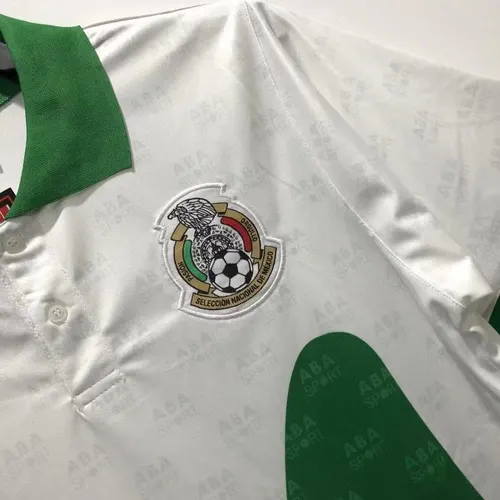 1995 Retro México Uniforme Visitante Jersey Futebol Qualidade Tailandesa — view 5
