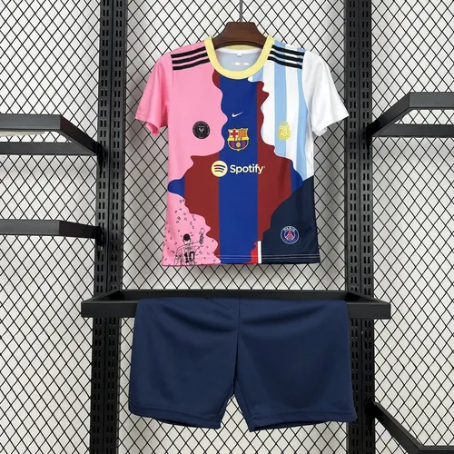 2025/2026 Barcelona Messi Commemorative Football Jersey AAA fan-grade Kids Size
