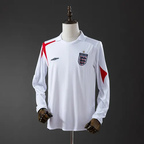 Camisa Retro Inglaterra Casa Manga Longa 2006 AAA qualidade fã