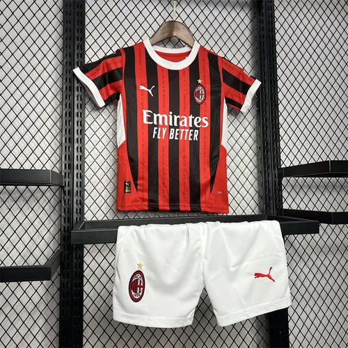 2024/2025 AC Milan Home Football Shirt AAA fan-grade Kids Size
