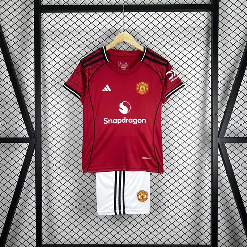 2025/2026 Manchester United Home Football Jersey AAA fan-grade Kids Size