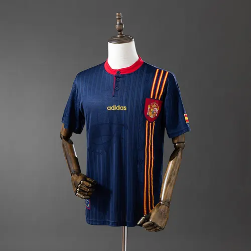 1996 Retro Spanien Auswärts-Fußballtrikot AAA Fan-Qualität — view 1