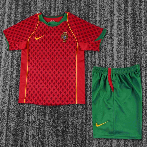 2004 Retro Portugal Home Football Shirt 1:1 Thai Quality Kids Size