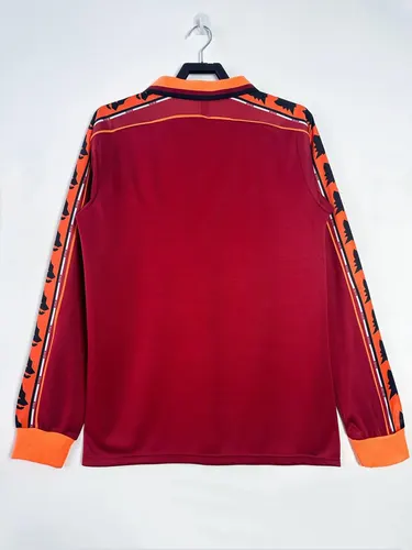 1998-1999 Retro Long Sleeve Roma Home Soccer Jersey AAA fan-grade — view 2