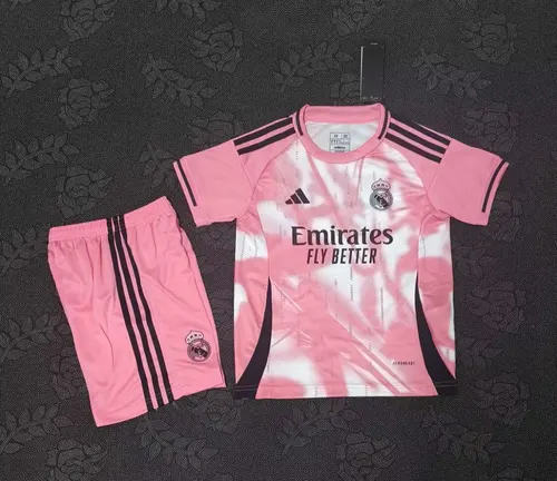2025/2026 Real Madrid Special Edition pink Football Jersey AAA fan-grade Kids Size