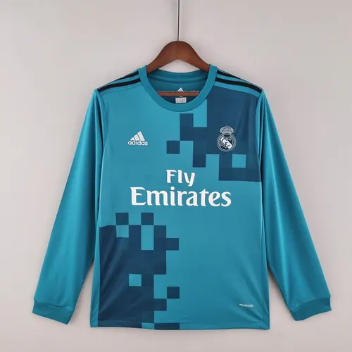 قميص ريال مدريد الثالث الخارجي رجعي طويل الأكمام 2017/2018 — view 1