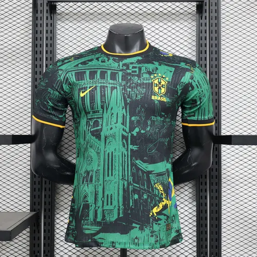 2024 Player Version Brazil Special Edition Green Football Shirt AAA fan-grade