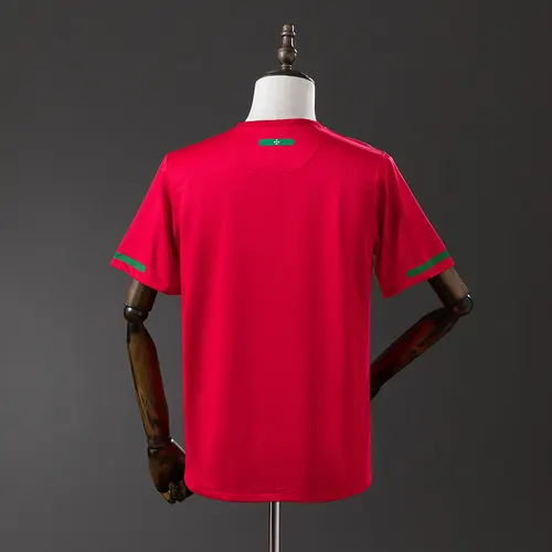 2010 Retro Portugal Heim-Fußballtrikot AAA Fan-Qualität — view 2