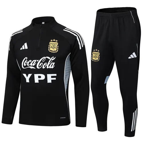 طقم بدلة تدريب نصف سحاب أسود لمنتخب Argentina 2025/2026 — view 1