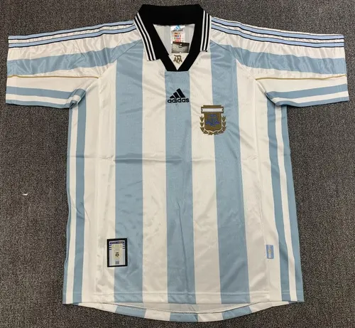 1998 Retro Argentinien Nationalmannschaft Heimtrikot Thai-Qualität